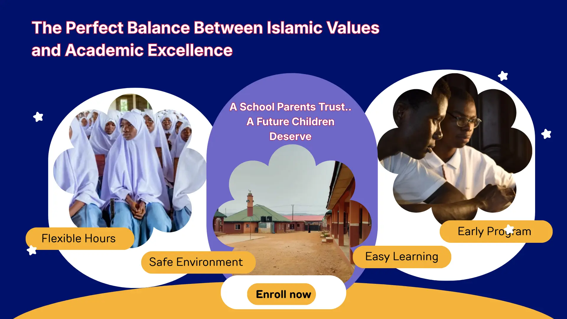 Home purple green playful modern childcare services promotion flyer (1)